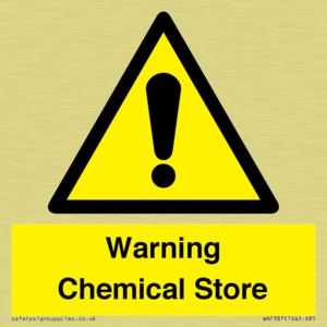 Warning Chemical Store